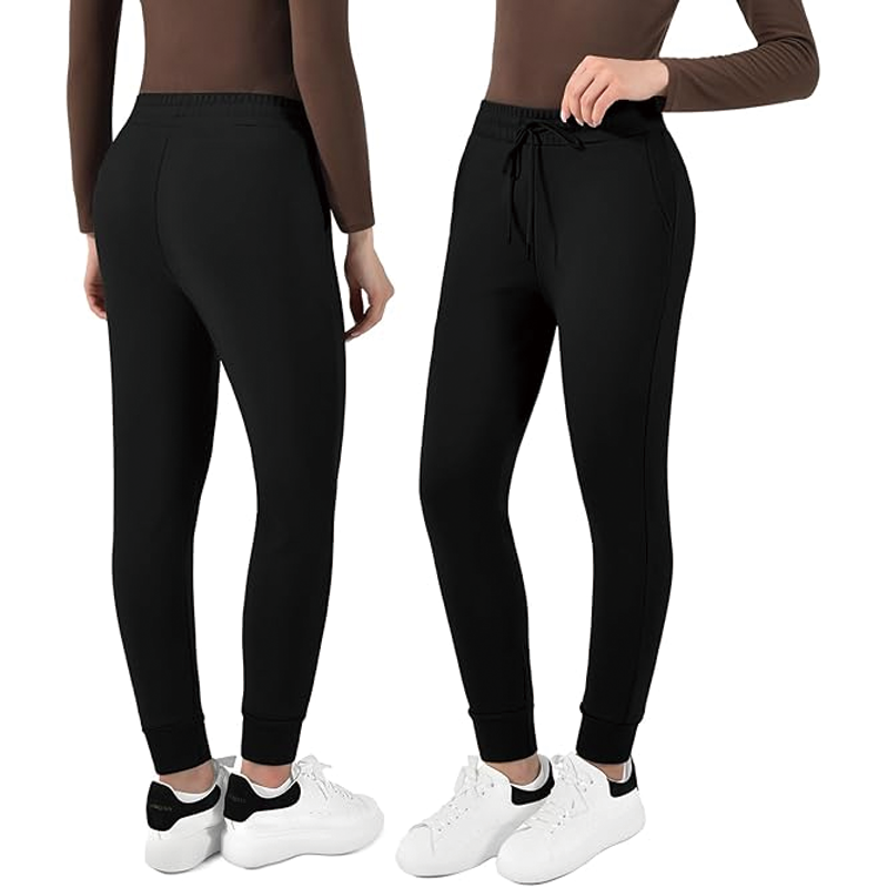 Fleece Lined Women's Joggers with Pockets - Image 2