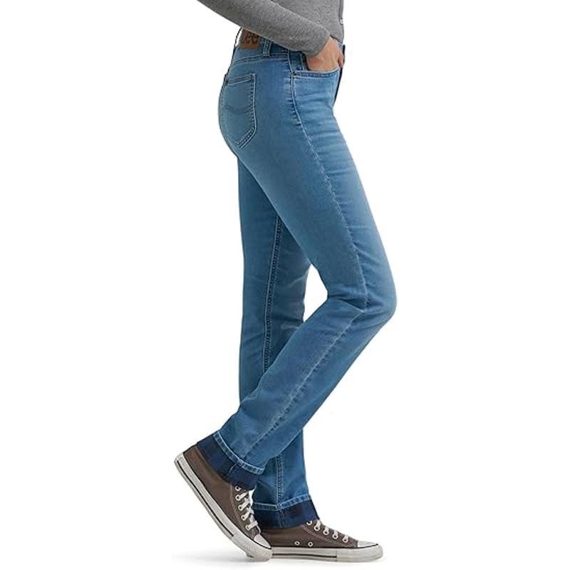 Women's Mid Rise Straight Leg Jeans - Image 2