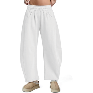 Women's Fleece Lined Barrel Leg Sweatpants