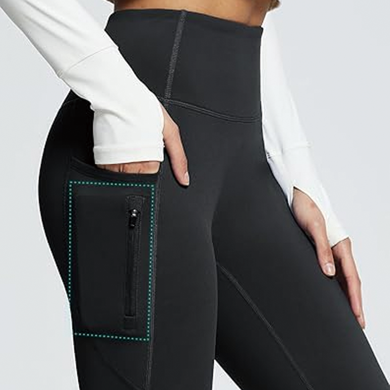 Women's Fleece Lined Flare Thermal Leggings - Image 3