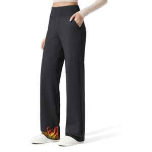 Women's Fleece Lined Wide Leg Thermal Pants