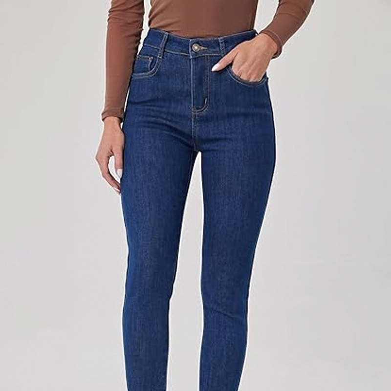 Women's Fleece Lined Stretch Skinny Jeans - Image 3