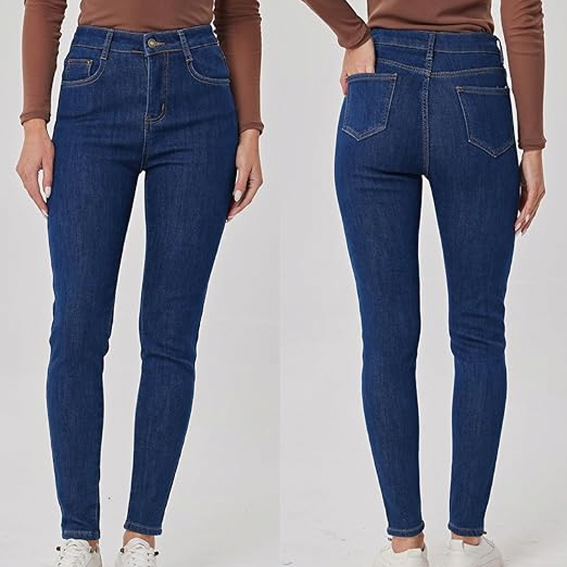 Women's Fleece Lined Stretch Skinny Jeans - Image 2